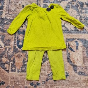 Lime green girls outfit